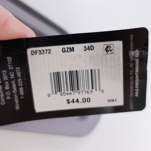 NEW Bali Double Support Spa Closure Wireless Bra White Size 34D 3372 - Picture 4 of 5